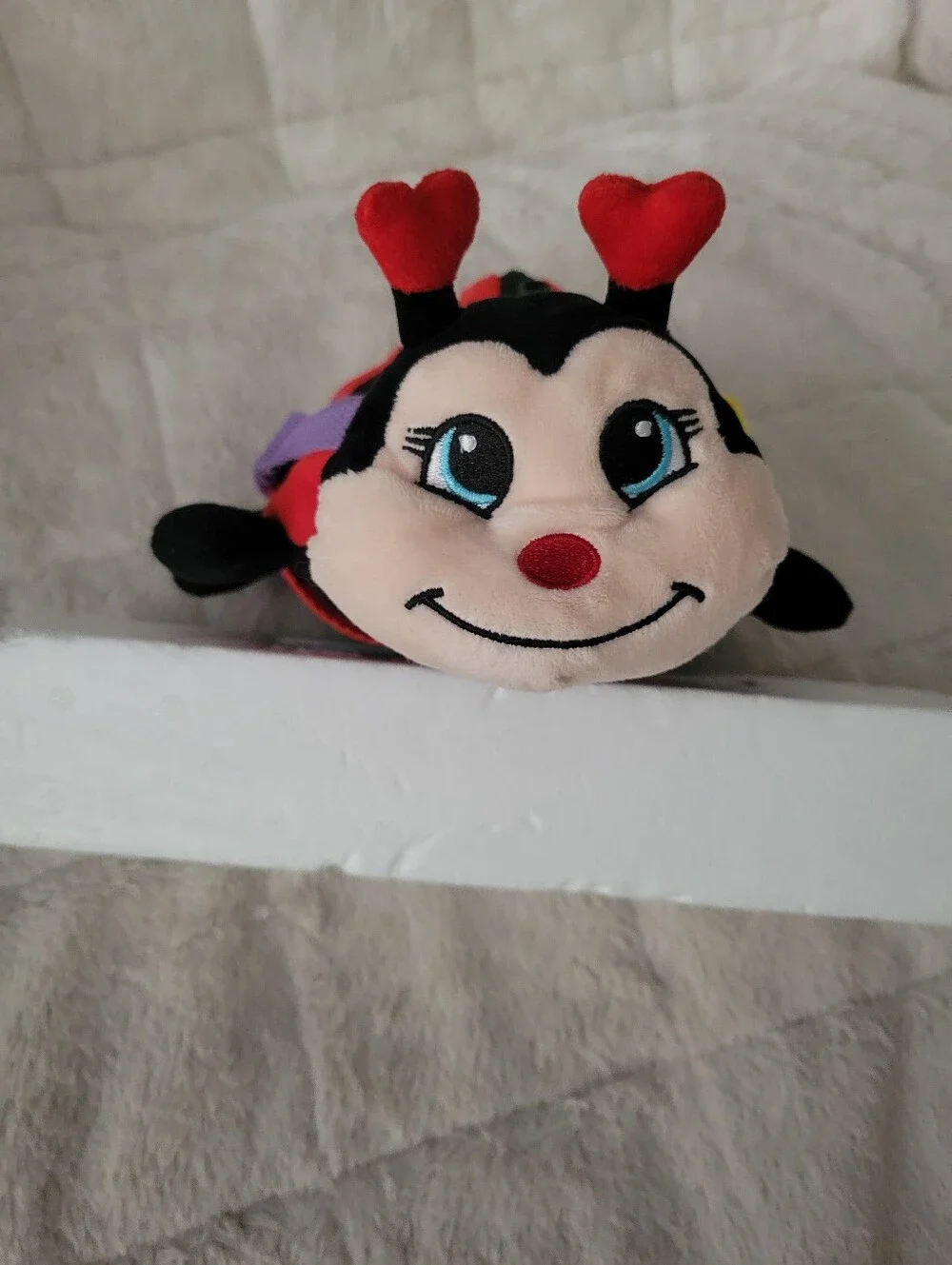 Becly Ladybug Stuffed Animal Buckles And Zipper  Toy - Red, Black Multicor